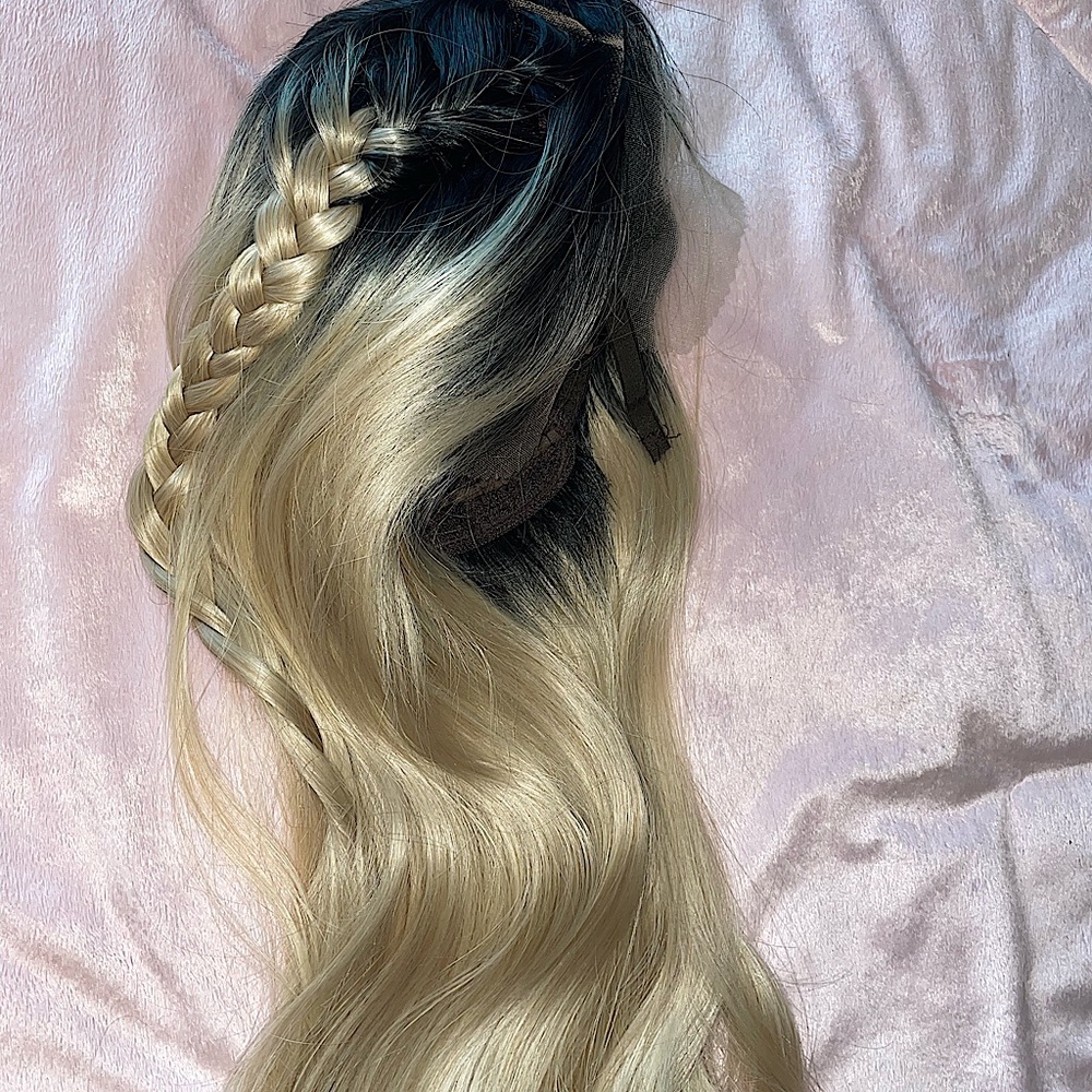 Ombré brown to blonde lace front wig